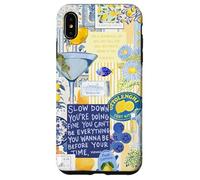 Italy Lemon Positano Capri Summer Art Collage Coque pour iPhone XS Max