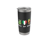 Italy Peace Love Italian Gelato Gobelet isotherme en acier inoxydable double paroi