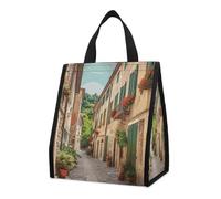 Italy Street - Sac à déjeuner isotherme pour homme et femme, sac d'épicerie réutilisable, grand sac isotherme étanche, sac fourre-tout pliable et portable pour le travail, le camping, le pique-nique