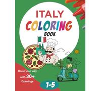 Italy Themed Coloring Book for Toddlers & Pre-schoolers (English Edition) for Children