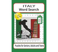 Italy Word Search Puzzle Book: Word Searches with Easy to Read Print about Italy, Cities, Food and More | 6x9 inches, 110 pages | 50+ Puzzles... Gift for Vacations, Holidays and Free Times