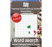 Italy Word Search Puzzle Book: Word Searches with Easy to Read Print about Italy, Tourist Attractions, Landmarks and More I 6x9 inches, 110 pages I ... Holidays, Free Times and Stress Relief