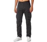 ITALYMORN Pantalon Cargo Homme Chino Gris Pants Tapered Slim avec Multipoches (36, Gris Foncé)