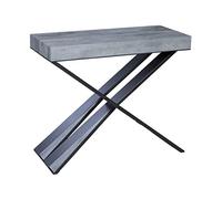 Itamoby Console extensible Diago Small Ciment & Anthracite L.90 x H.77 x P.40 (extensible jusqu'à 196 cm)