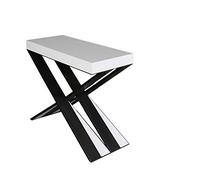 Itamoby Diago Console Extensible jusqu'à 3 m, Panneaux de mélaminé, Blanc frêne/Anthracite, L.90 x P.40 x H.77 cm