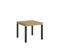 Table extensible 90x90/246 cm Everyday Chêne Nature cadre Anthracite -