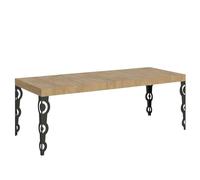 Itamoby Table Extensible Karamay Premium 200/460x90 cm chêne Naturel Pieds Anthracite