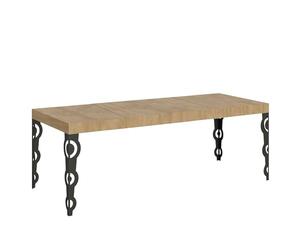 Itamoby Table Extensible Karamay Premium 200/460x90 cm chêne Naturel Pieds Anthracite