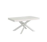 Itamoby Table Extensible Volantis Premium 200/460x90 cm frêne Blanc Pieds Blancs