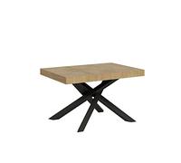 Itamoby Table Volantis Extensible plateau chêne Nature 90 x 130 cm Allongé 234 châssis Anthracite
