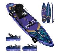 iTAOSTAR L01BP 365cm×88cm Planche de Paddle Gonflable Extra Large - Kit Sup Premium 5 Ailerons - Stabilité Ultime Adultes/Jeunes Tous Niveaux - Lac, Océan & Pêche