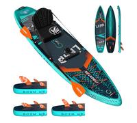 iTAOSTAR L01CP 365cm×88cm Planche de Paddle Gonflable Extra Large - Kit Sup Premium 5 Ailerons - Stabilité Ultime Adultes/Jeunes Tous Niveaux - Lac, Océan & Pêche