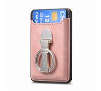 iTape Porte-cartes en cuir minimaliste adhésif pour téléphone, ultra fin, étui pour cartes d'identité, cartes de crédit, portefeuille, anneau de doigt à 360°, compatible avec les smartphones