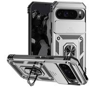 iTape Support magnétique de voiture 2 en 1 pour Google Pixel 10 Pro XL 5G, étui de protection de qualité militaire, étui de téléphone avec anneau rotatif à 360° intégré, boucle de support, boucle de