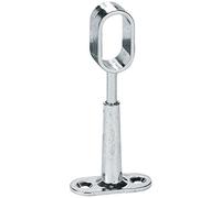 ITAR Piton sur platine réglable - Décor : Chromé - Matériau : Zamac - Hauteur mini : 88 mm - Hauteur maxi : 105 mm - Pour : Tube de 30 x 15 mm