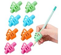 iTauyees 8 Pièces Grips Pour Crayon, Ergonomique Aide écriture Crayon Grip pour Enfants Étudiants Silicone Pencil Grips Guide Doigt Enfant Grips pour Enfant Adulte Besoins