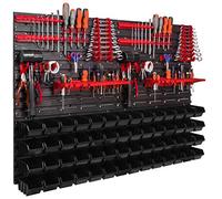 ITBNN600x4-U2020-NP4-S411 Étagère murale, 1152 x 780 mm, système de stockage avec supports à outils, boîtes empilables, de rangement, panneau mural extra solide, rayonnage extensible