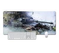 ITBT Battlefield 5 5 Tapis de Souris XXL 900x400mm Hydrorésistant Anime Mouse Pad Grand Tapis de Souris Gamer avec Base en Caoutchouc Anti-Glissant Surface Texturée pour Ordinateur et PC, G
