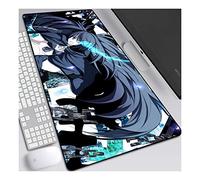 ITBT Black Rock Shooter Tapis De Souris 700X300Mm, Clavier Étendu Tapis De Souris Professionnel De Jeu Mousepad avec Base De 3 Mm D'Épaisseur, pour Ordinateurs Portables, Pc,B
