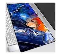 ITBT Bleach Kurosaki Ichigo Tapis de Souris XL 900x400mm Hydrorésistant Anime Mouse Pad Grand Tapis de Souris Gamer avec Base en Caoutchouc Anti-Glissant Surface Texturée pour Ordinateur et PC, H