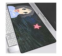 ITBT Creative Girl Anime Extended XXL Mousepad,Speed Gaming Mouse Mat,800x300mm Large Anime Mousepad with Non-Slip Rubber Base,3mm Stitched Edges,for Computer PC,E
