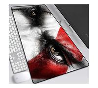 ITBT God of War Speed Gaming Mouse Pad,XXL Anime Mouse Mat,800x300mm, Extra Large Mousepad with Non-Slip Rubber Base,3mm Stitched Edges,for Computer PC,H