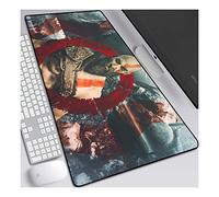 ITBT God of War Speed Gaming Mouse Pad,XXL Anime Mouse Mat,800x300mm, Extra Large Mousepad with Non-Slip Rubber Base,3mm Stitched Edges,for Computer PC,C