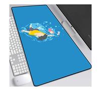 ITBT Goldfish on The Cliff 700x300mm Tapis de Souris XL Multifonction Gaming Mousepad XL Grand sous Main, Anime Souris 3mm Bureau Anti-Glissant Surface Texturée pour Ordinateur,E