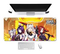 ITBT Honkai Impact 3rd. 900x400mm Tapis de Souris XXL Multifonction Gaming Mousepad XXL Grand sous Main, Anime Souris 3mm Bureau Anti-Glissant Surface Texturée pour Ordinateur