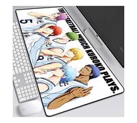 ITBT Kuroko's Basketball Anime Extended XXL Mousepad, Speed Gaming Mouse Mat, 800x300mm Large Anime Mousepad with Ant-Slip Rubber Base, 3mm Stitched Edge, for Computer PC, D
