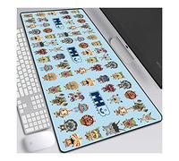 ITBT Monster Hunter Tapis de Souris XL 900x400mm Hydrorésistant Anime Mouse Pad Grand Tapis de Souris Gamer avec Base en Caoutchouc Anti-Glissant Surface Texturée pour Ordinateur et PC, E