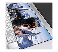 ITBT Monster Hunter Tapis de Souris XL 900x400mm Hydrorésistant Anime Mouse Pad Grand Tapis de Souris Gamer avec Base en Caoutchouc Anti-Glissant Surface Texturée pour Ordinateur et PC, C