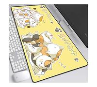 ITBT Natsume Yuujinchou 900x400mm Tapis de Souris XXL Multifonction Gaming Mousepad XXL Grand sous Main, Anime Souris 3mm Bureau Anti-Glissant Surface Texturée pour Ordinateur, F