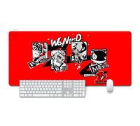 ITBT Persona 5 Tapis de Souris XXL 900x400mm Hydrorésistant Anime Mouse Pad Grand Tapis de Souris Gamer avec Base en Caoutchouc Anti-Glissant Surface Texturée pour Ordinateur et PC, C