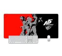 ITBT Persona 5 Tapis de Souris XXL 900x400mm Hydrorésistant Anime Mouse Pad Grand Tapis de Souris Gamer avec Base en Caoutchouc Anti-Glissant Surface Texturée pour Ordinateur et PC, B