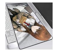 ITBT Steins Gate 700x300mm Tapis de Souris XL Multifonction Gaming Mousepad XL Grand sous Main, Anime Souris 3mm Bureau Anti-Glissant Surface Texturée pour Ordinateur,A