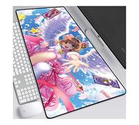 ITBT Tapis de Souris Anime Cardcaptor Sakura 800x300mm, Tapis de Souris Clavier, Grand Tapis de Souris de Jeu Professionnel XXL Grand avec Base en Caoutchouc de 3mm d'épaisseur, pour Ordinateur PC, E