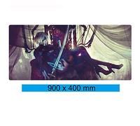 ITBT Tapis de Souris Nier Automata 900x400mm Tapis de Souris XXL Multifonction Gaming Mousepad XXL Grand sous Main, Anime Souris 3mm Bureau Anti-Glissant Surface Texturée pour Ordinateur, I