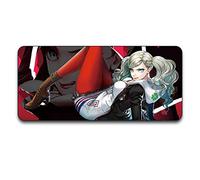 ITBT Tapis de Souris Persona 5 900x400mm Tapis de Souris XXL Multifonction Gaming Mousepad XXL Grand sous Main, Anime Souris 3mm Bureau Anti-Glissant Surface Texturée pour Ordinateur, N