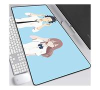 ITBT The Shape of Voice 800x300mm Anime Mouse Pad, Keyboard Mouse Mats, Extended XXL Large Professional Gaming Mouse Mat with 3mm-Thick Rubber Base, for Computer PC,F