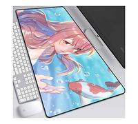 ITBT The Shape of Voice Anime Extended XXL Mousepad,Speed Gaming Mouse Mat,800x300mm Large Anime Mousepad with Non-Slip Rubber Base,3mm Stitched Edges,for Computer PC,C