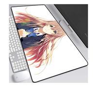 ITBT The Shape of Voice Anime Extended XXL Mousepad,Speed Gaming Mouse Mat,800x300mm Large Anime Mousepad with Non-Slip Rubber Base,3mm Stitched Edges,for Computer PC,F