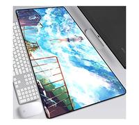 ITBT Weathering with You Anime Extended XXL Mousepad,Speed Gaming Mouse Mat,800x300mm Large Anime Mousepad with Non-Slip Rubber Base,3mm Stitched Edges,for Computer PC,F