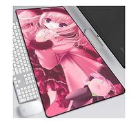 ITBT White Night Tea Party Tapis de Souris XL 900x400mm Hydrorésistant Anime Mouse Pad Grand Tapis de Souris Gamer avec Base en Caoutchouc Anti-Glissant Surface Texturée pour Ordinateur et PC, D