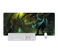 ITBT World of Warcraft Tapis de Souris XXL 900x400mm Hydrorésistant Anime Mouse Pad Grand Tapis de Souris Gamer avec Base en Caoutchouc Anti-Glissant Surface Texturée pour Ordinateur et PC, K