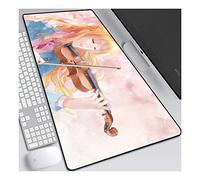 ITBT Your Lie in April 900x400mm Tapis de Souris XXL Multifonction Gaming Mousepad XXL Grand sous Main, Anime Souris 3mm Bureau Anti-Glissant Surface Texturée pour Ordinateur, G