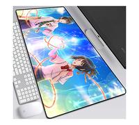 ITBT YourName Tapis de Souris XL 900x400mm Hydrorésistant Anime Mouse Pad Grand Tapis de Souris Gamer avec Base en Caoutchouc Anti-Glissant Surface Texturée pour Ordinateur et PC,D