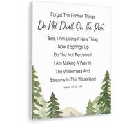 ITCLEYMDZV Inspirational Scripture Canvas - Isaiah 43:18-19 Forget the Former Things, Motivational Print for Office, Study, Prayer Room Wall Decor (Framed,16x24inch(40x60cm))
