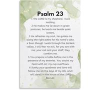 ITCLEYMDZV Psalm 23 Wall-Art I Shall Not Want Inspirational Canvas Print for Living Room Bedroom Decor(Unframed,12x18inch(30x45cm))