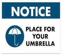 ITCLEYMDZV Retro Umbrella Parking Tin Wall Sign 12x8 Inch | Compact size fits narrow wall spaces near doors entryways corridors